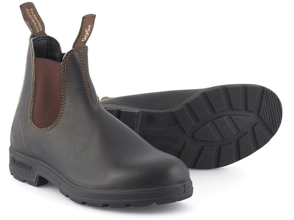 Blundstone #500 stout brown gusset boot chelsea unisex tasmania mens Womens footwear