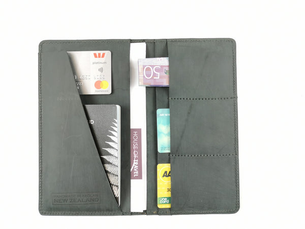 Leather travel Wallet- -NZ Made- -Soul