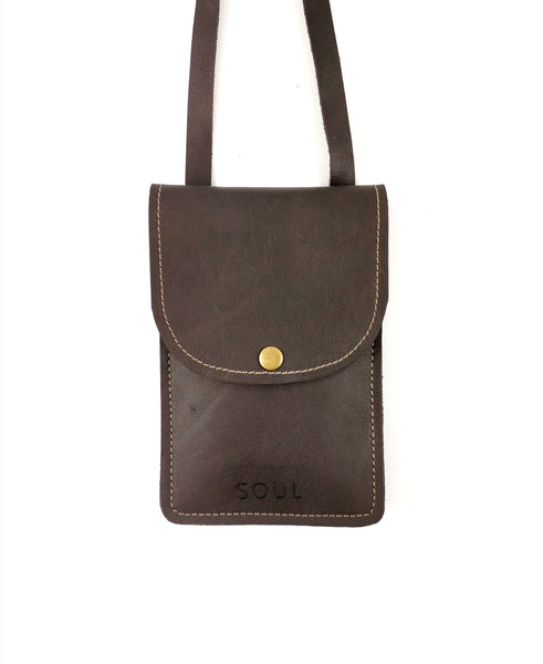Leather cell phone holder- -NZ made- -Soul