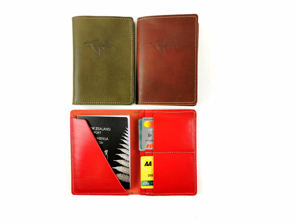 Leather passport cover- -NZ Made- -Soul