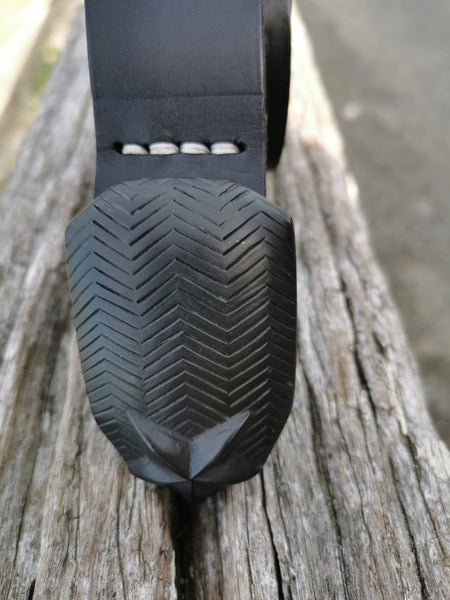  leather belt-hand made cast buckle-NZ made